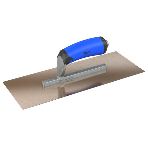 Steel City Trowels By Bon Finish Trowel, Sqr, Golden Stainless, 13X5, Comfort Grip, Short Shank 67-141 - main